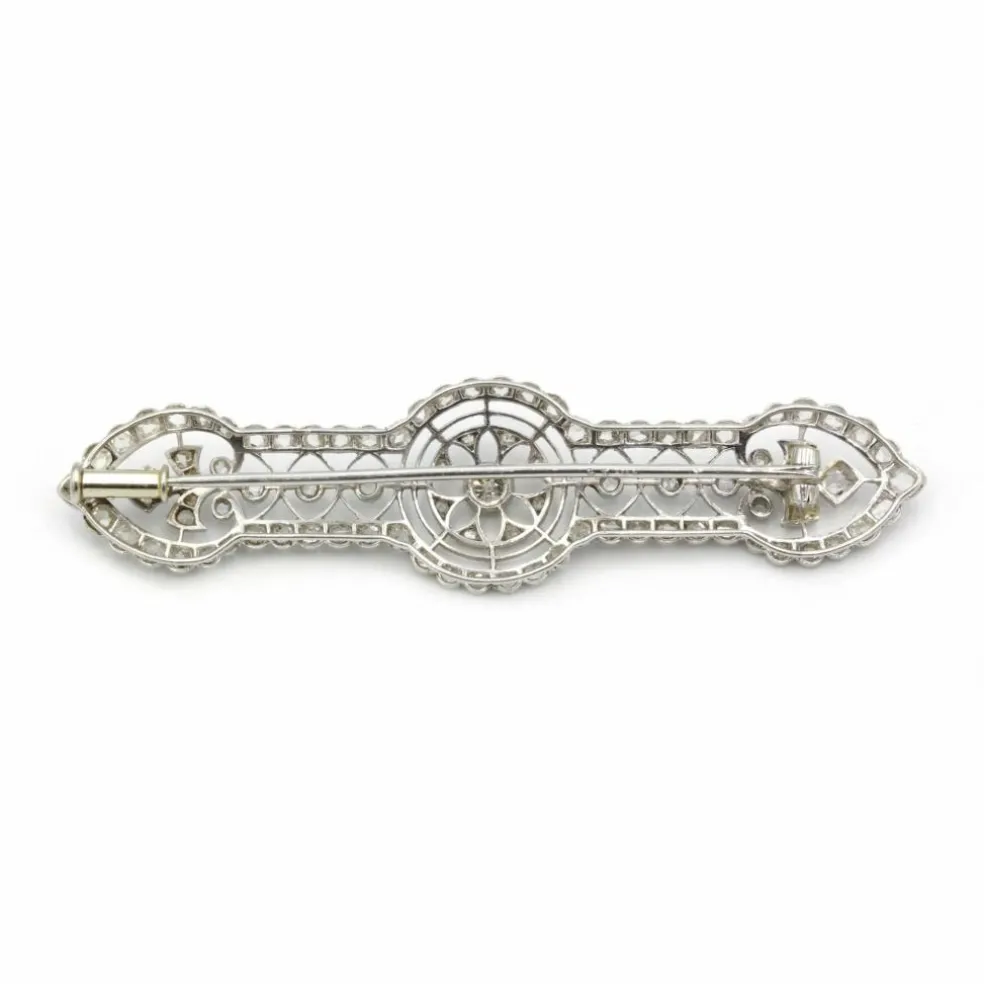 Broche Or Platine Diamants
