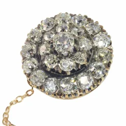 Broche or rose, diamant