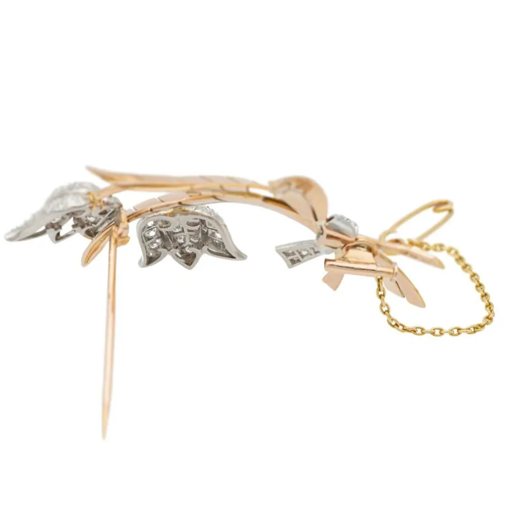 Broche Or rose Diamant