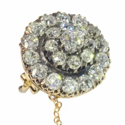 Broche or rose, diamant