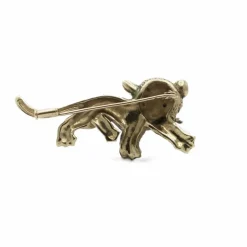 Broche panthère Or jaune Email Rubis Diamants