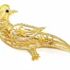 Broche Paon Or jaune Diamant