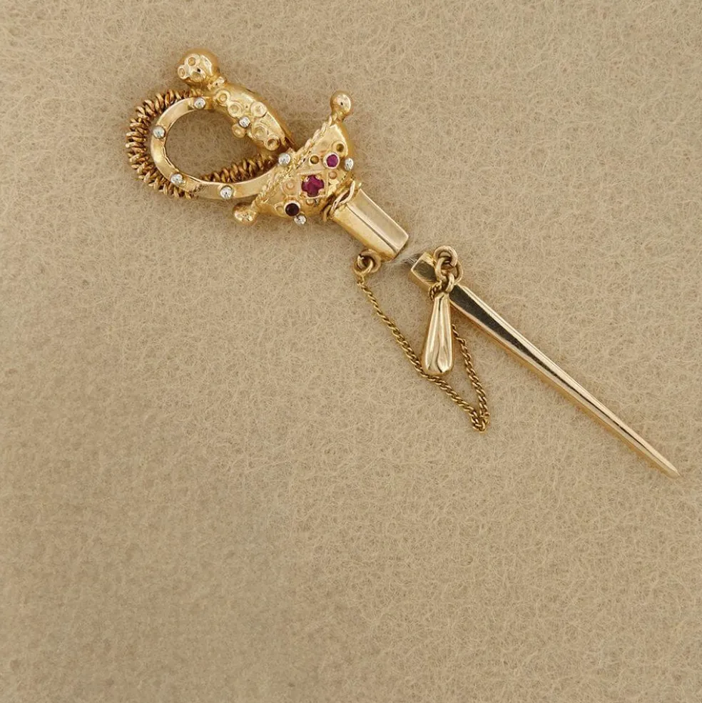 Broche épée vintage