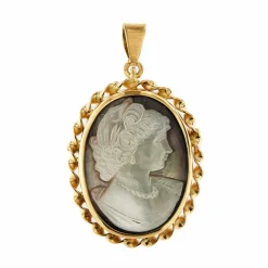 Broche pendentif camée