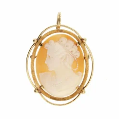 Broche pendentif camée