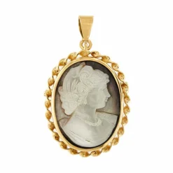 Broche pendentif camée