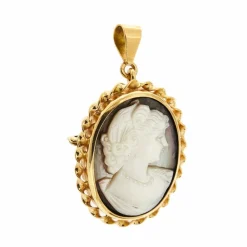 Broche pendentif camée