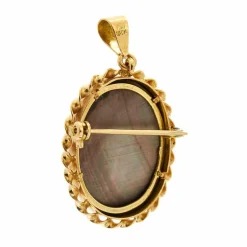 Broche pendentif camée