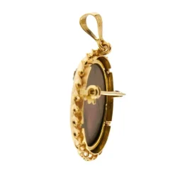 Broche pendentif camée