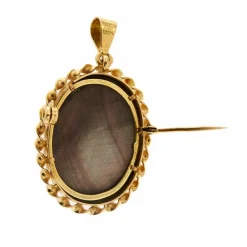 Broche pendentif camée