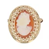 Broche pendentif camée et or ajouré