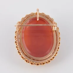 Broche Pendentif Camée Perles