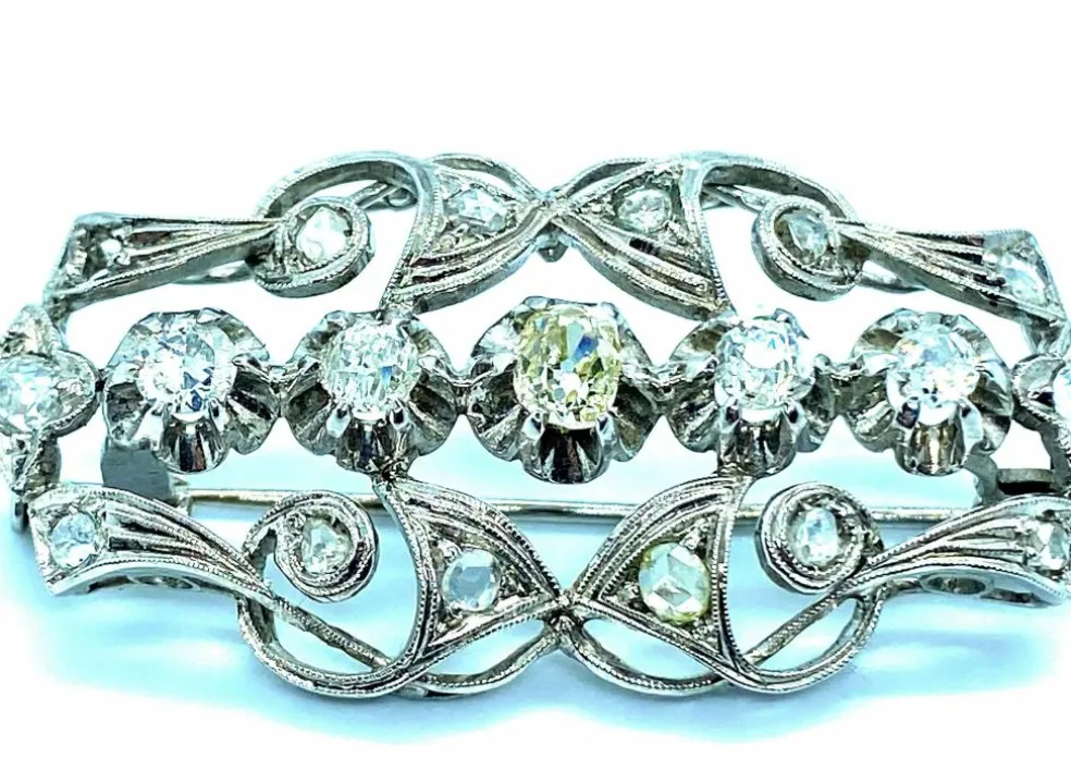 Broche Pendentif Diamants vers 1900