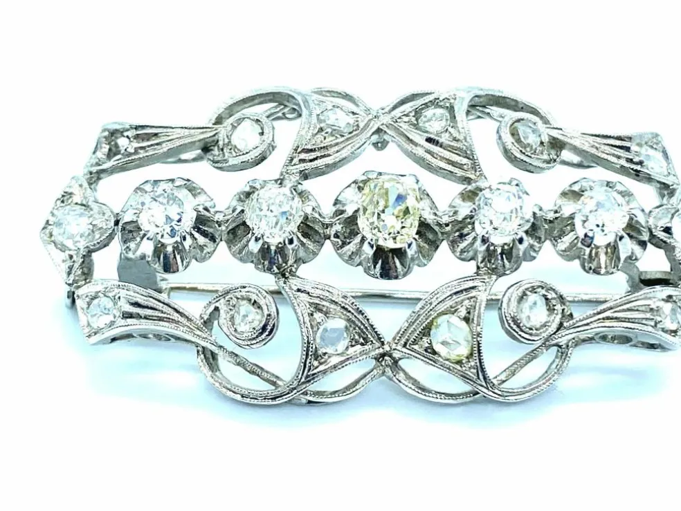 Broche Pendentif Diamants vers 1900