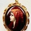Broche pendentif émail de Limoges