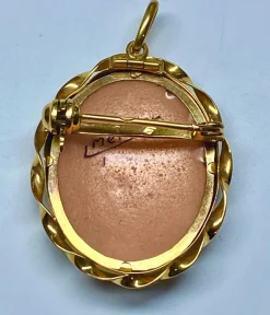 Broche pendentif émail de Limoges