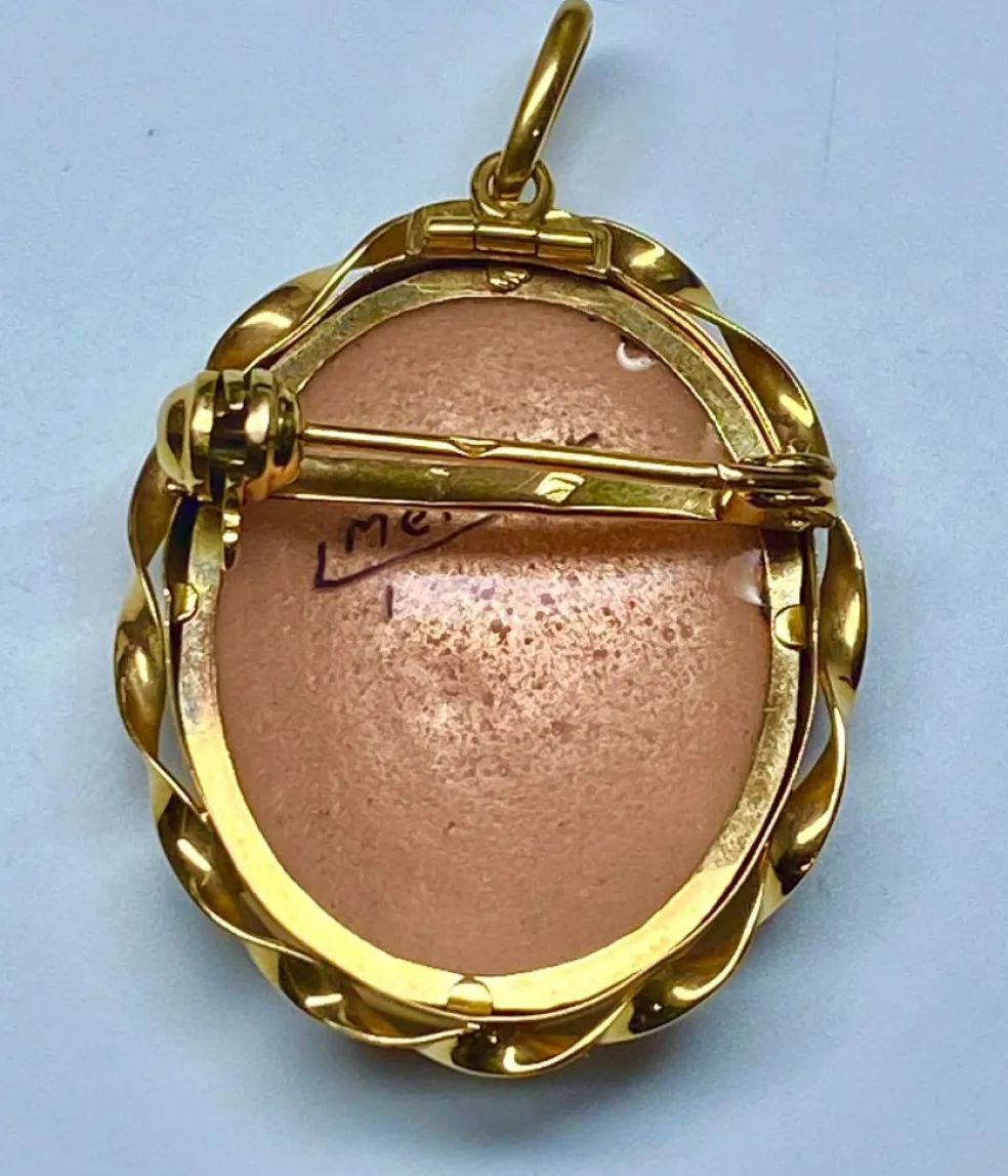 Broche pendentif émail de Limoges