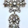 Broche pendentif or argent diamants, Napoléon III