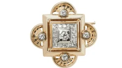 Broche pendentif Or Diamants