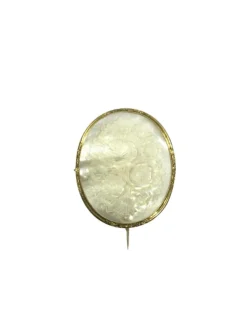 Broche pendentif Or Et Nacre