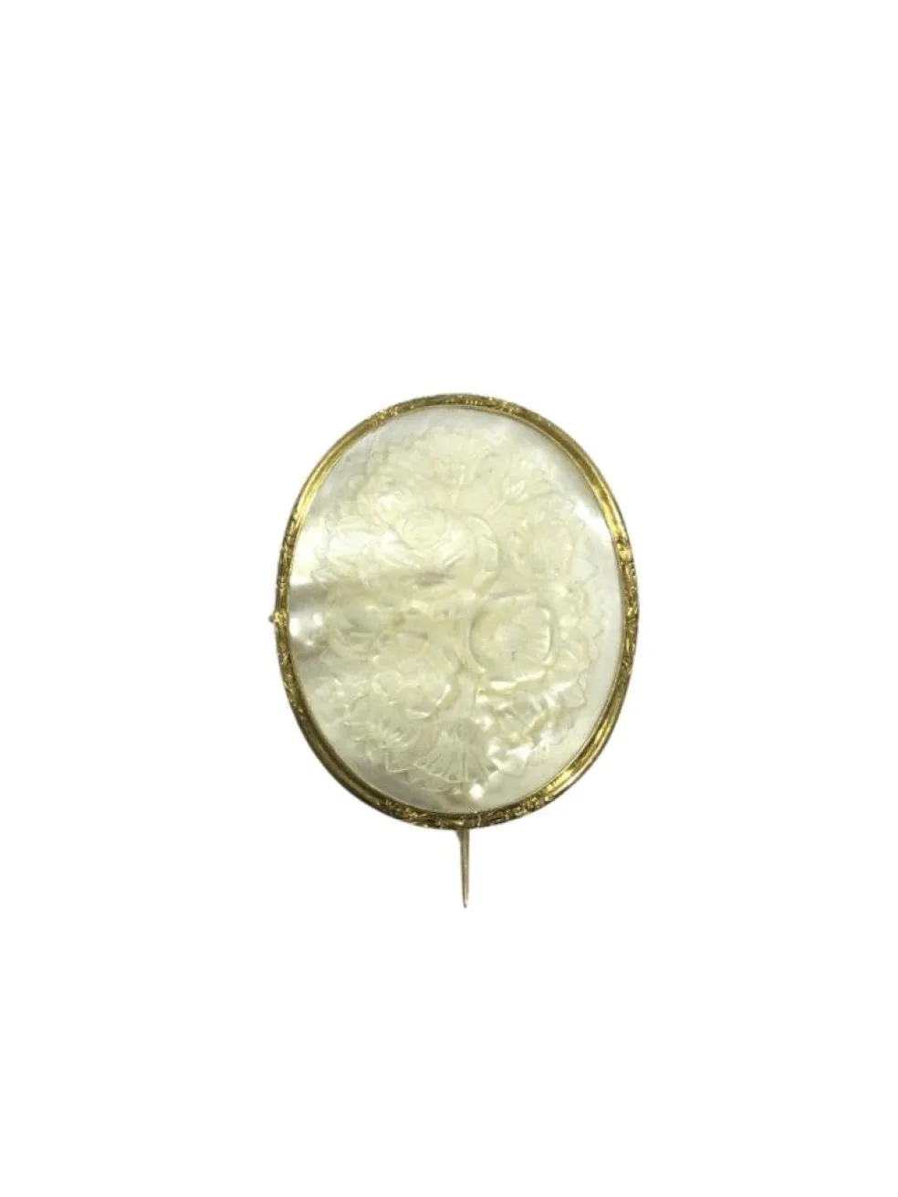 Broche pendentif Or Et Nacre