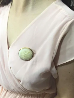 Broche pendentif Or Et Nacre