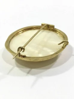 Broche pendentif Or Et Nacre