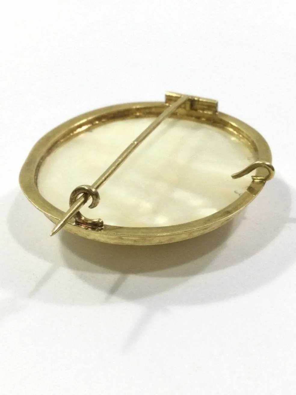 Broche pendentif Or Et Nacre