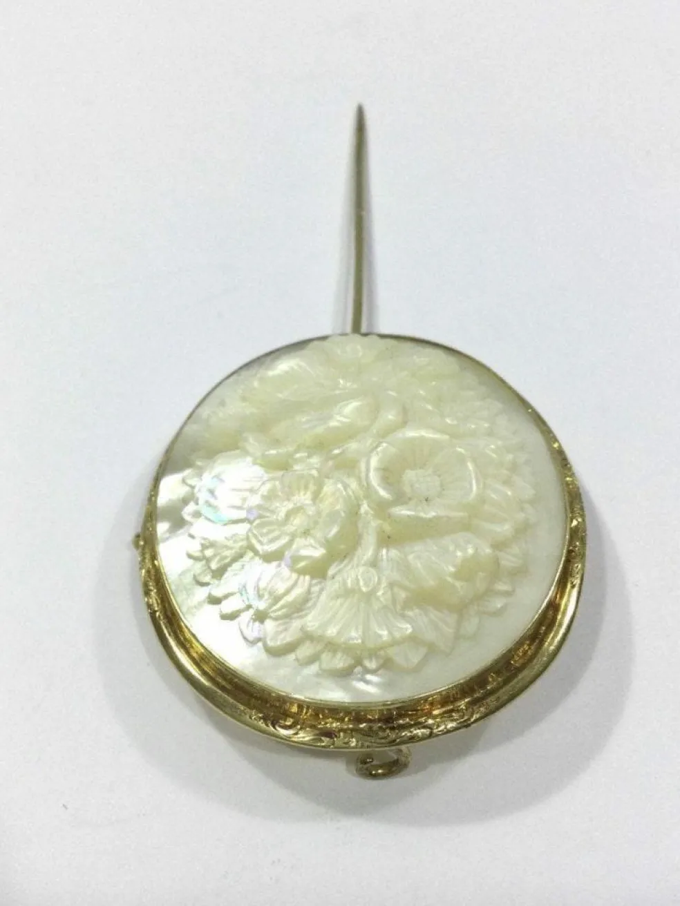 Broche pendentif Or Et Nacre