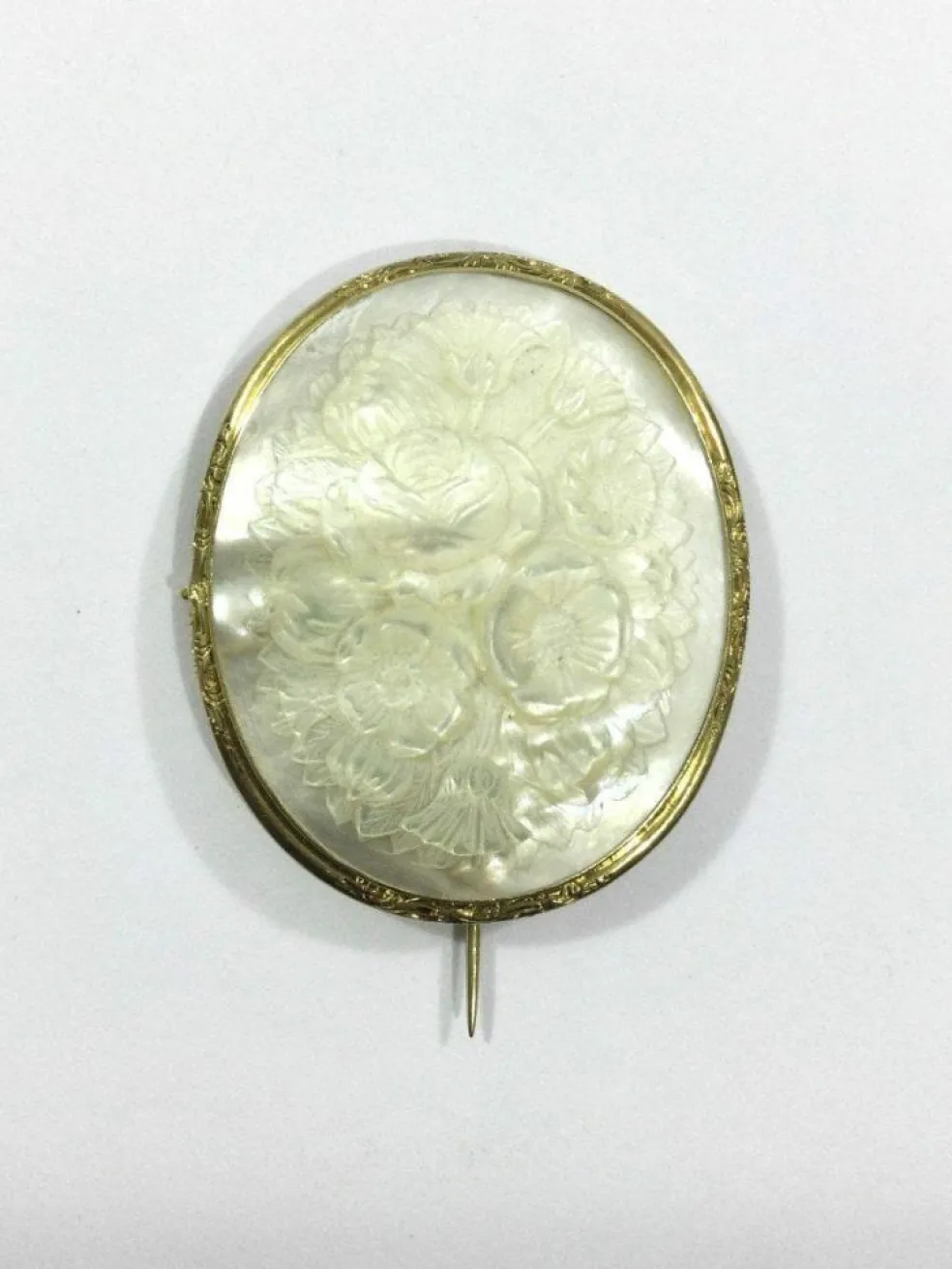 Broche pendentif Or Et Nacre