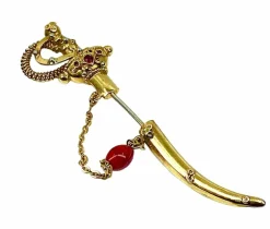 Broche épingle de cravate « épée » en or 18 carats