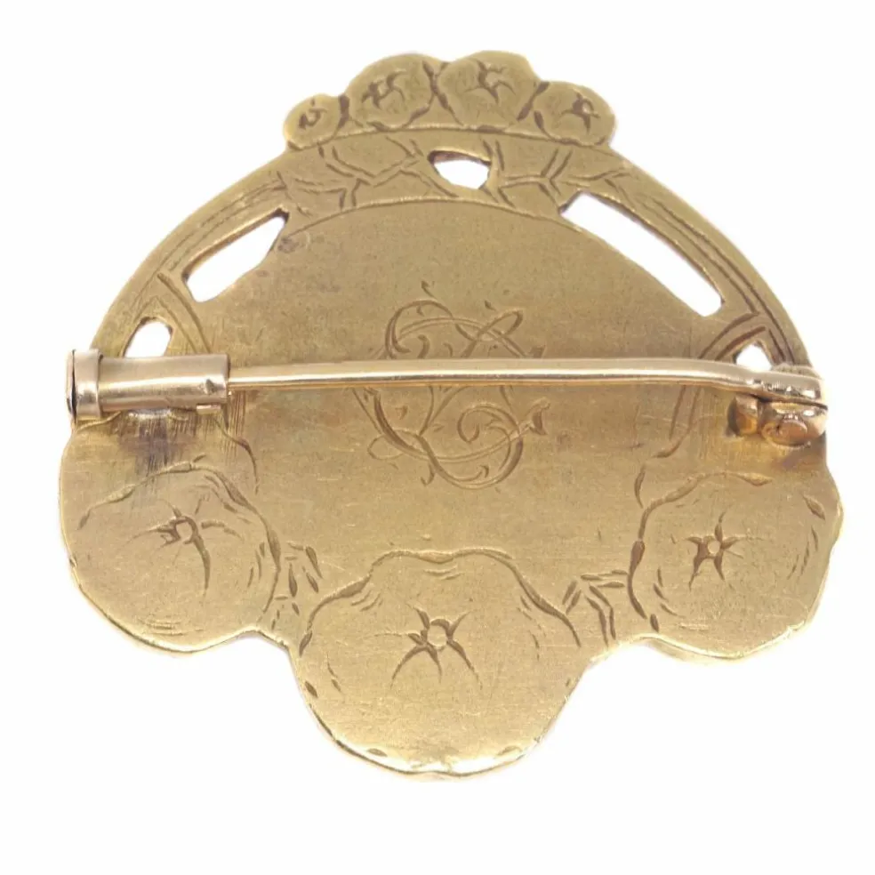 Broche épingle en or