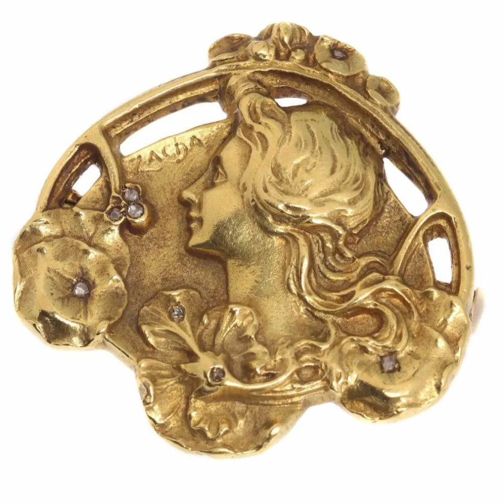 Broche épingle en or