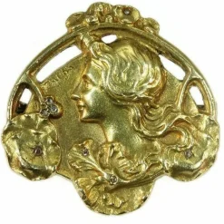 Broche épingle en or