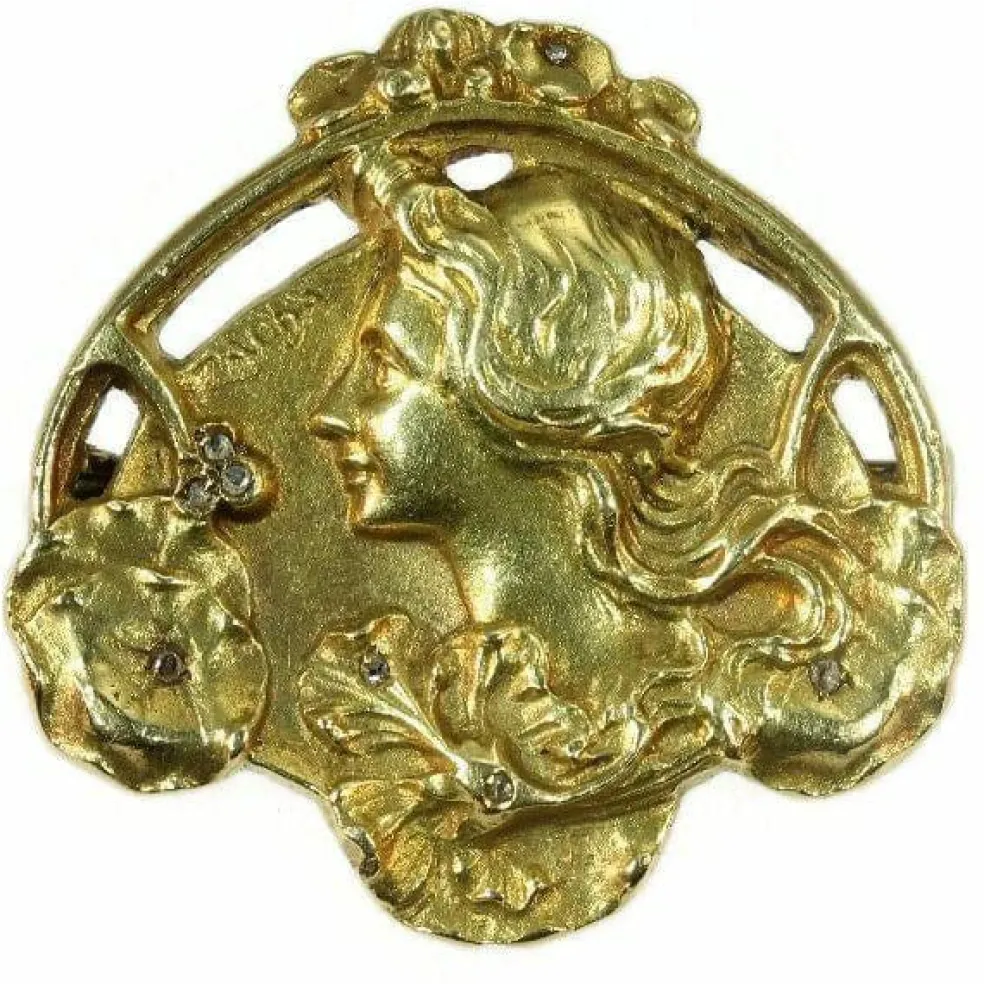 Broche épingle en or