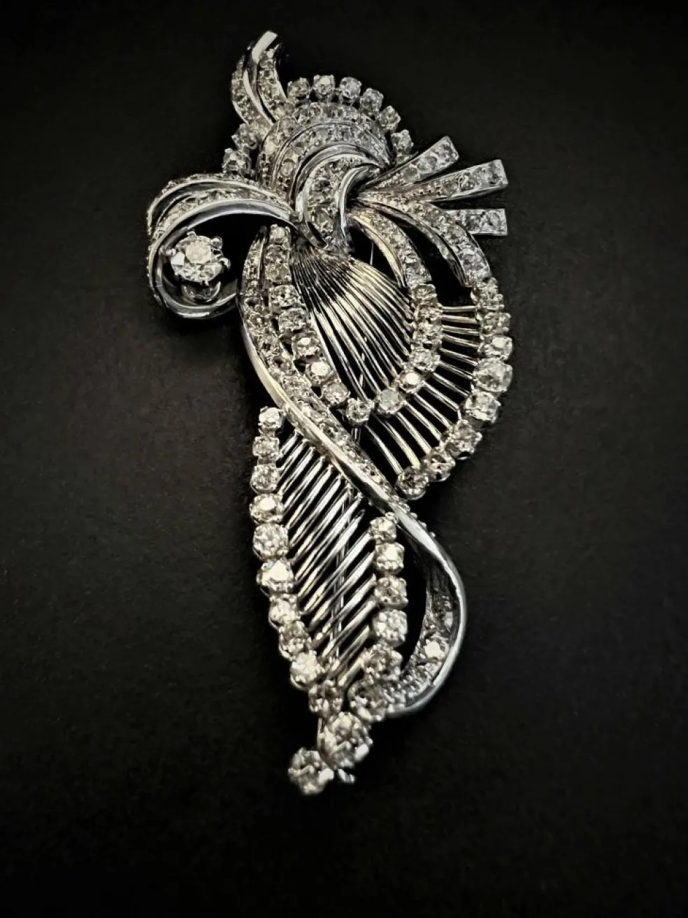 Broche platine 1900 Diamants