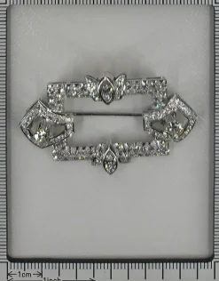 Broche platine, diamant