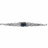 Broche platine et saphir