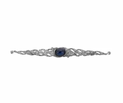 Broche platine et saphir