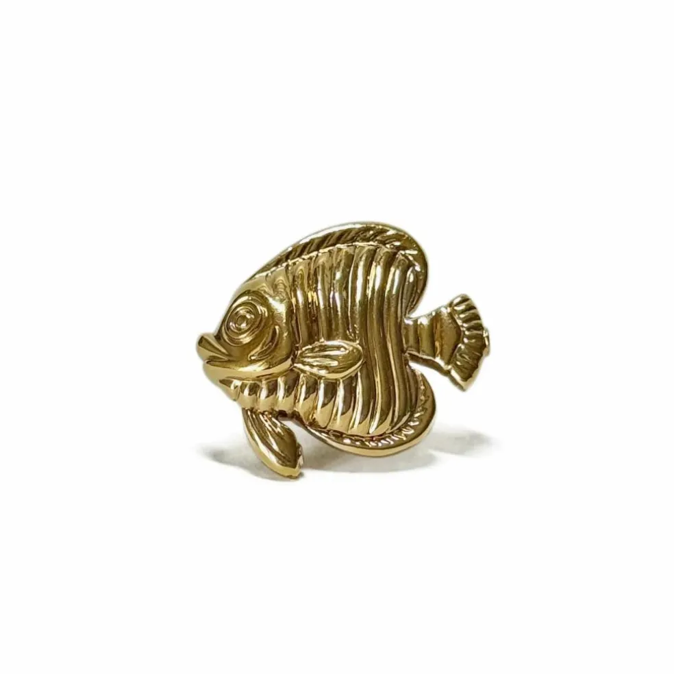 Broche poisson en or jaune