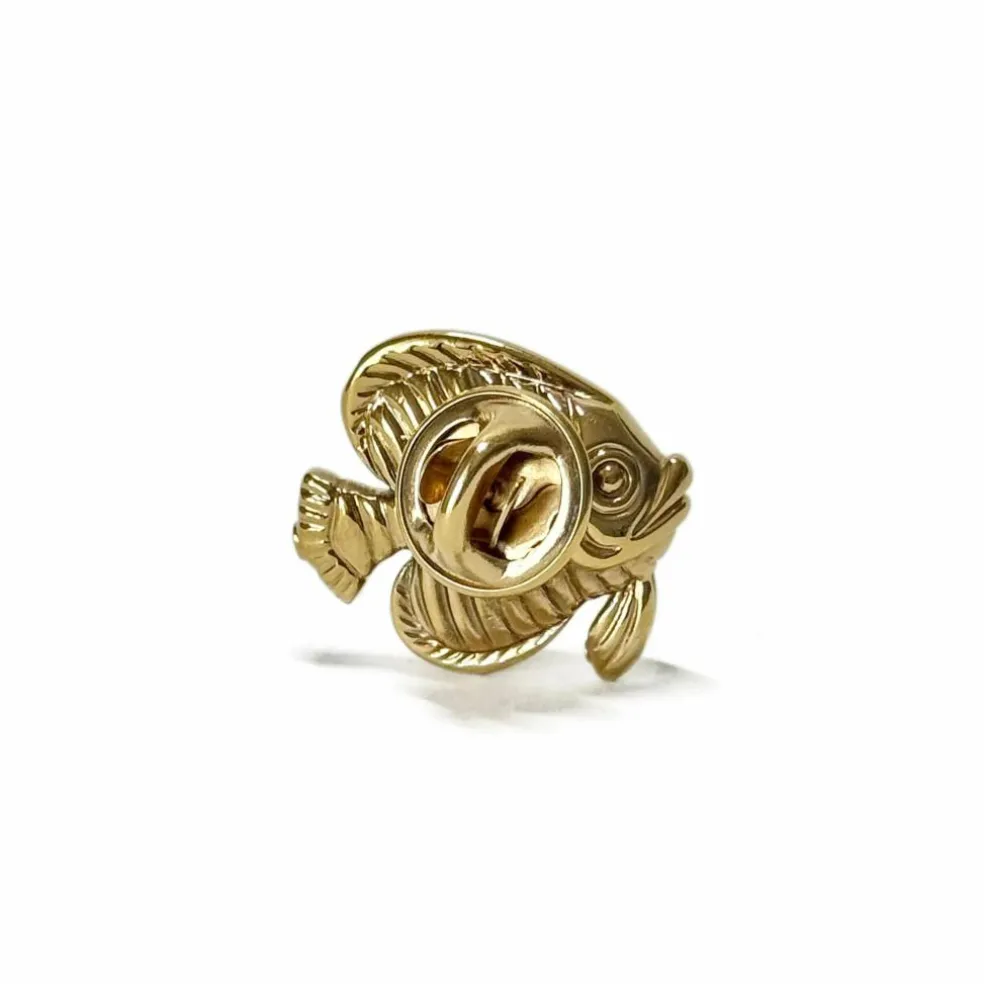 Broche poisson en or jaune