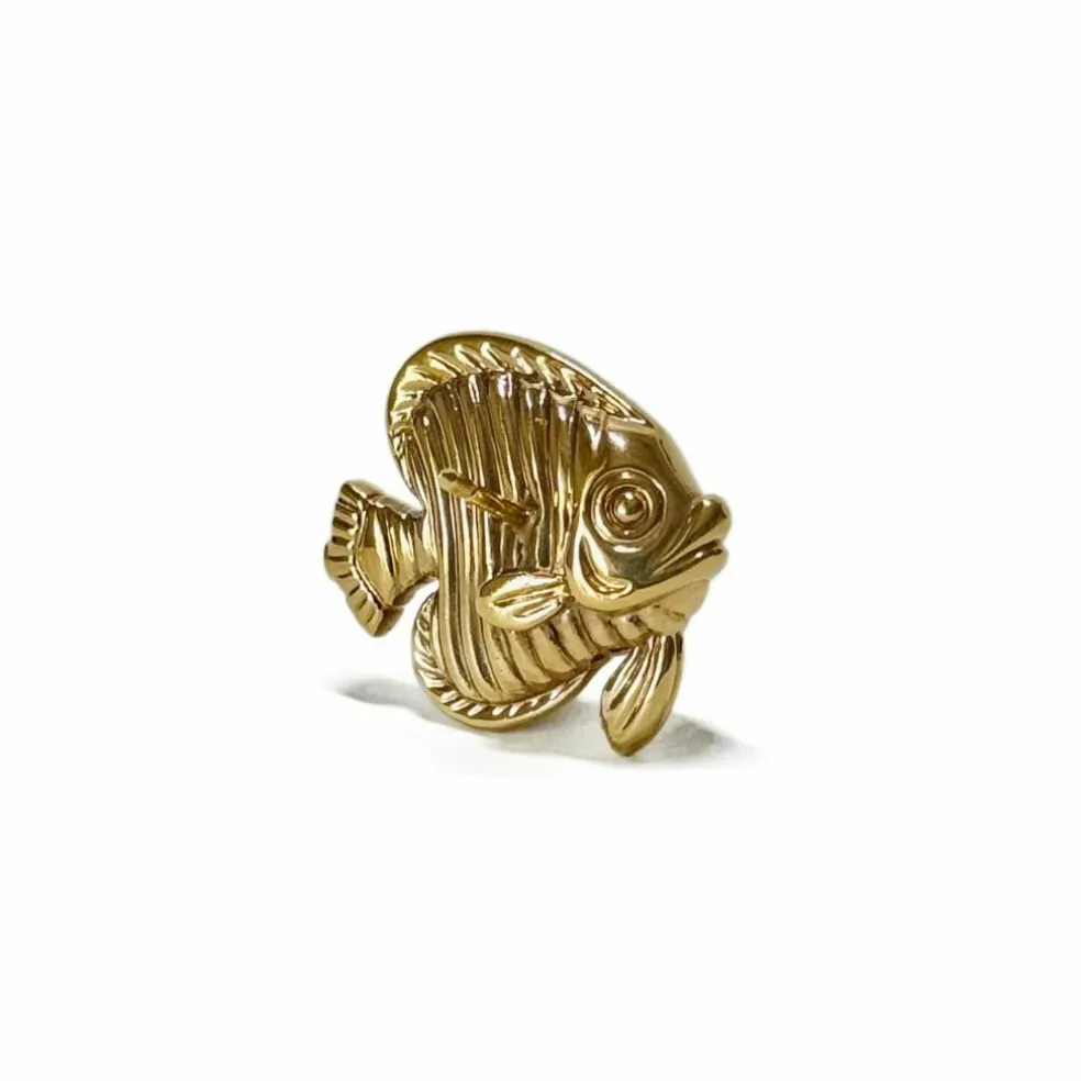Broche poisson en or jaune
