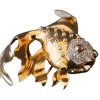 Broche Poisson Rubis Et Diamants, Platine et Or Jaune 18 Carats