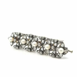 Broche époque Napoleon III - Diamants et perles