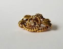 Broche époque Napoléon III Or jaune Diamants