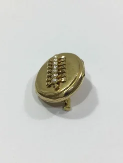 Broche Porte Photo En Or Rose
