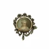 Broche portrait Argent Perles