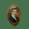 BROCHE PORTRAIT OR 18K NACRE