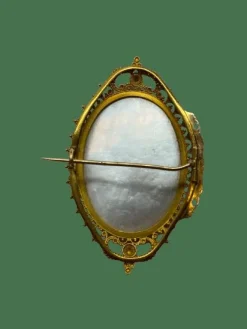 BROCHE PORTRAIT OR 18K NACRE