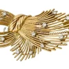 Broche Rétro Or Jaune 0.50 Ct Diamants